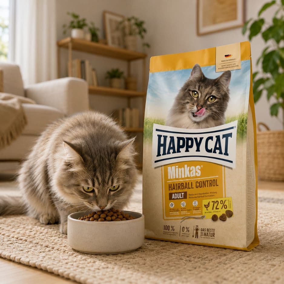 Happy Cat Minkas Hairball Control Alimento Premium Gatos Adultos 10kg