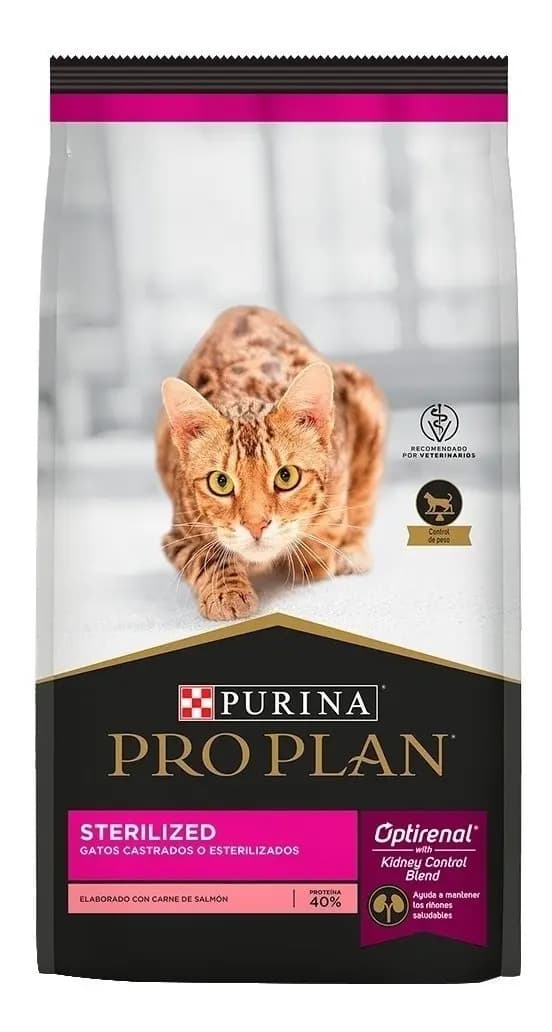 Alimento Pro Plan OptiRenal Sterilized para gato adulto sabor salmón y arroz de 3 kg