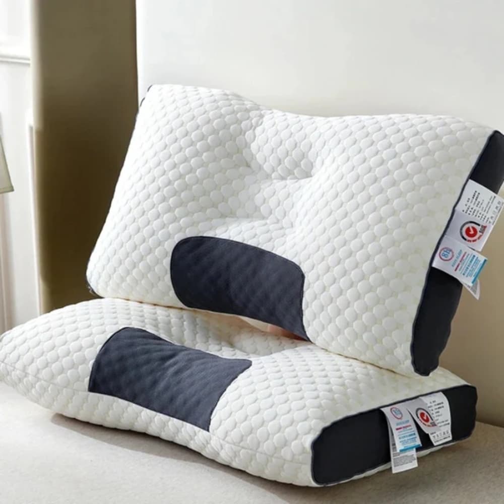 Pack 2 Almohadas Cervicales Ortopédicas Memory Foam Frescas Lavables