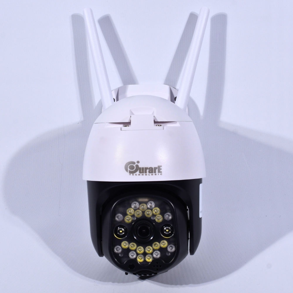 Camara de Seguridad Exterior WiFi Purare Technologic Cronos 2 SHZ-102 2MP Pan Tilt Vision Nocturna Color con 20 LED Audio Bidireccional
