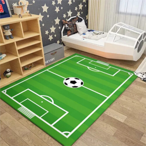 Alfombra De Futbol 80*160 Poliester Diferentes Diseños Dormitorio