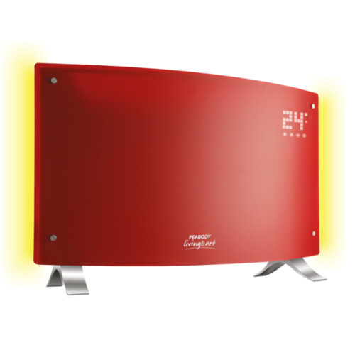 Calefactor Vitroconvector Peabody 2000w Curvo Digital Led PE-VQDL20