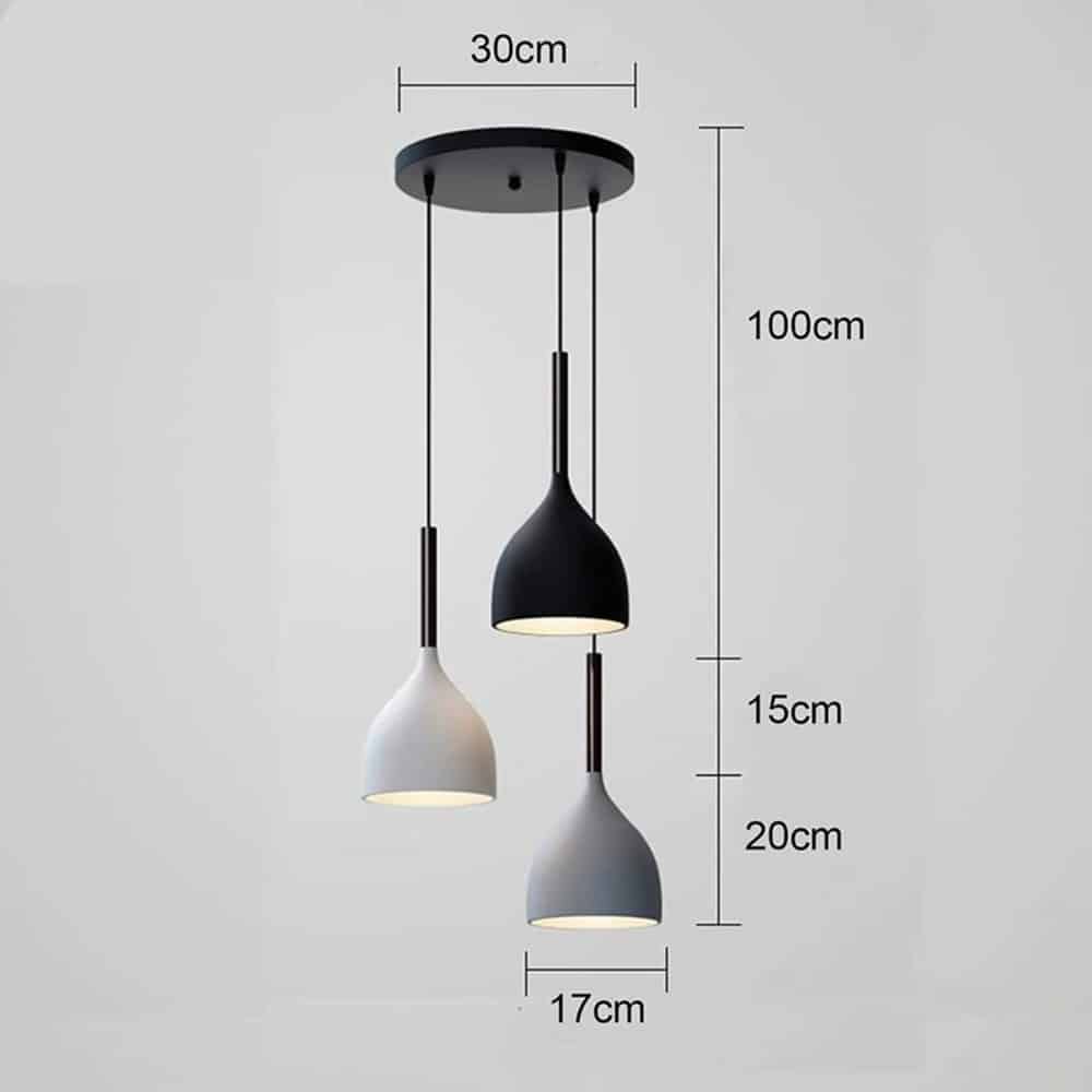 Lampara De Techo Colgante Triple Regulable
