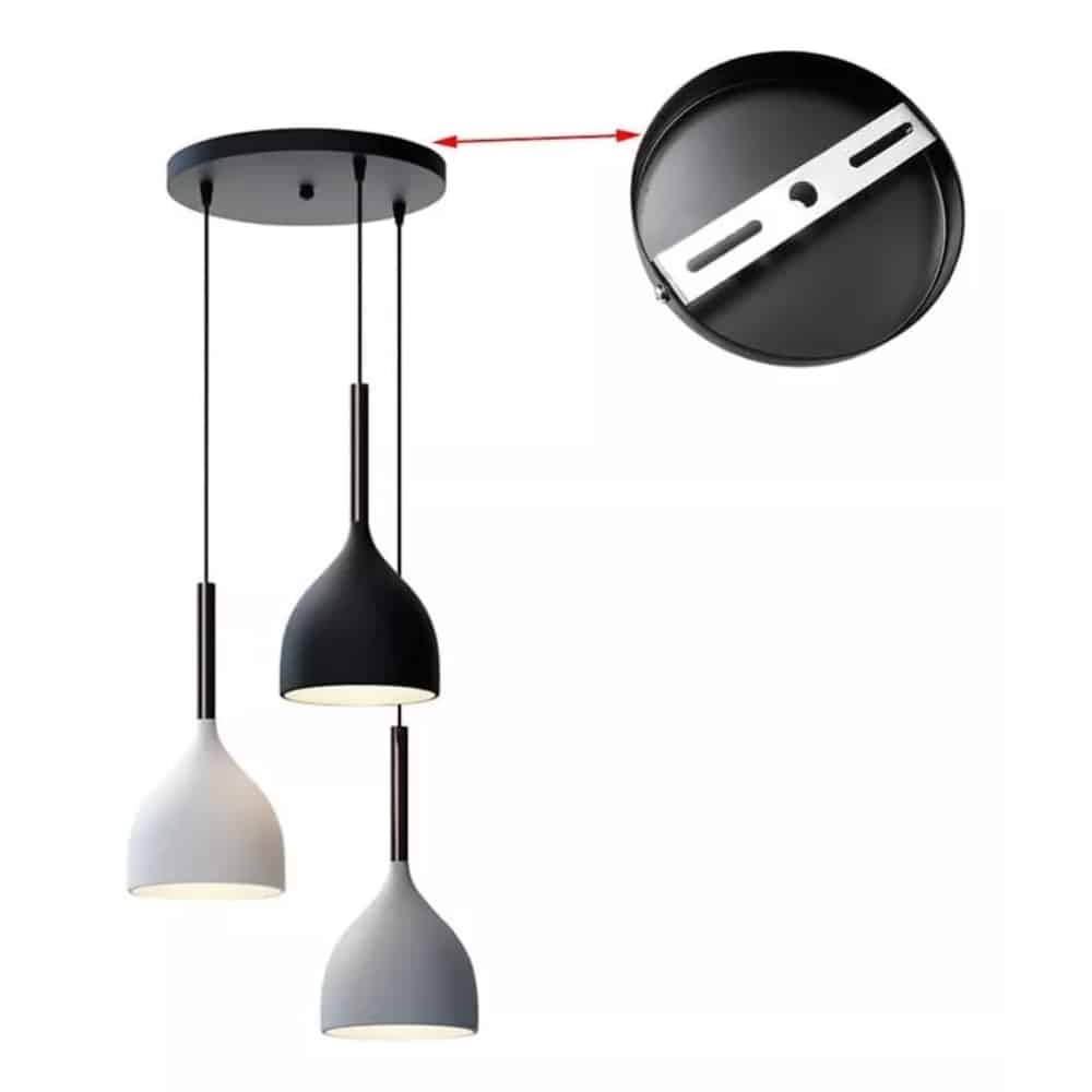 Lampara De Techo Colgante Triple Regulable