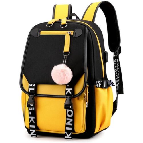 Mochila amarillo con negro