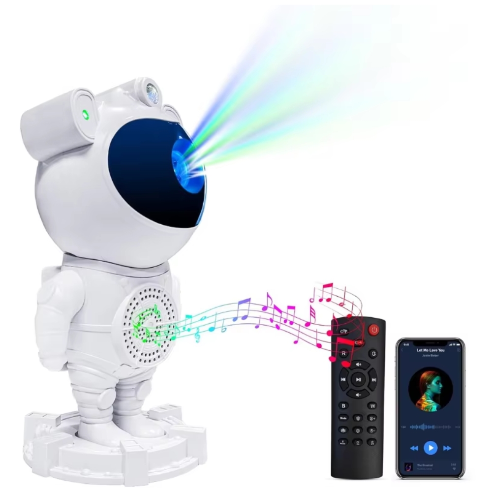 astronauta proyector parlante bluetooth