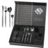 SET DE CUBIERTOS NEGRO 24PCS