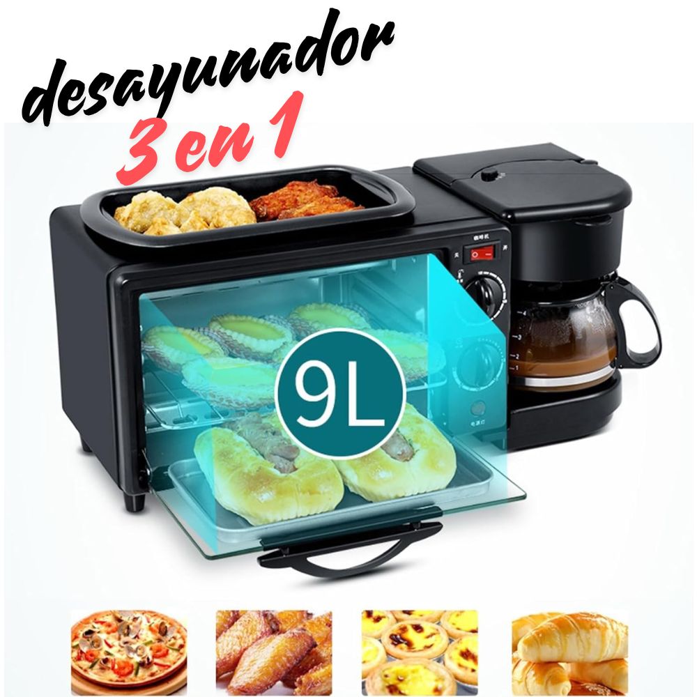 desayunador horno 3 en 1