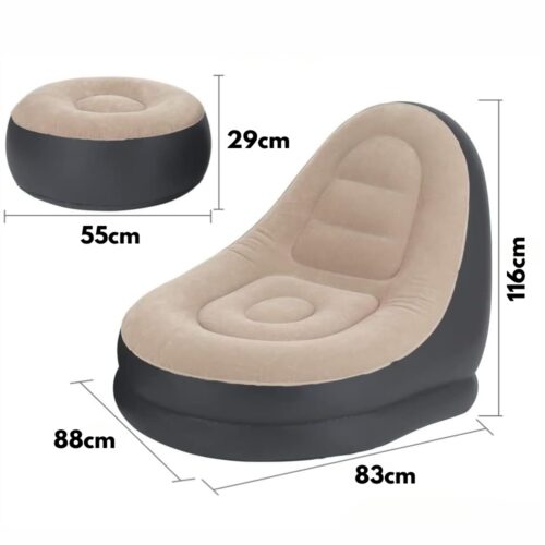 Medidas Sillon Inflable con Reposapies