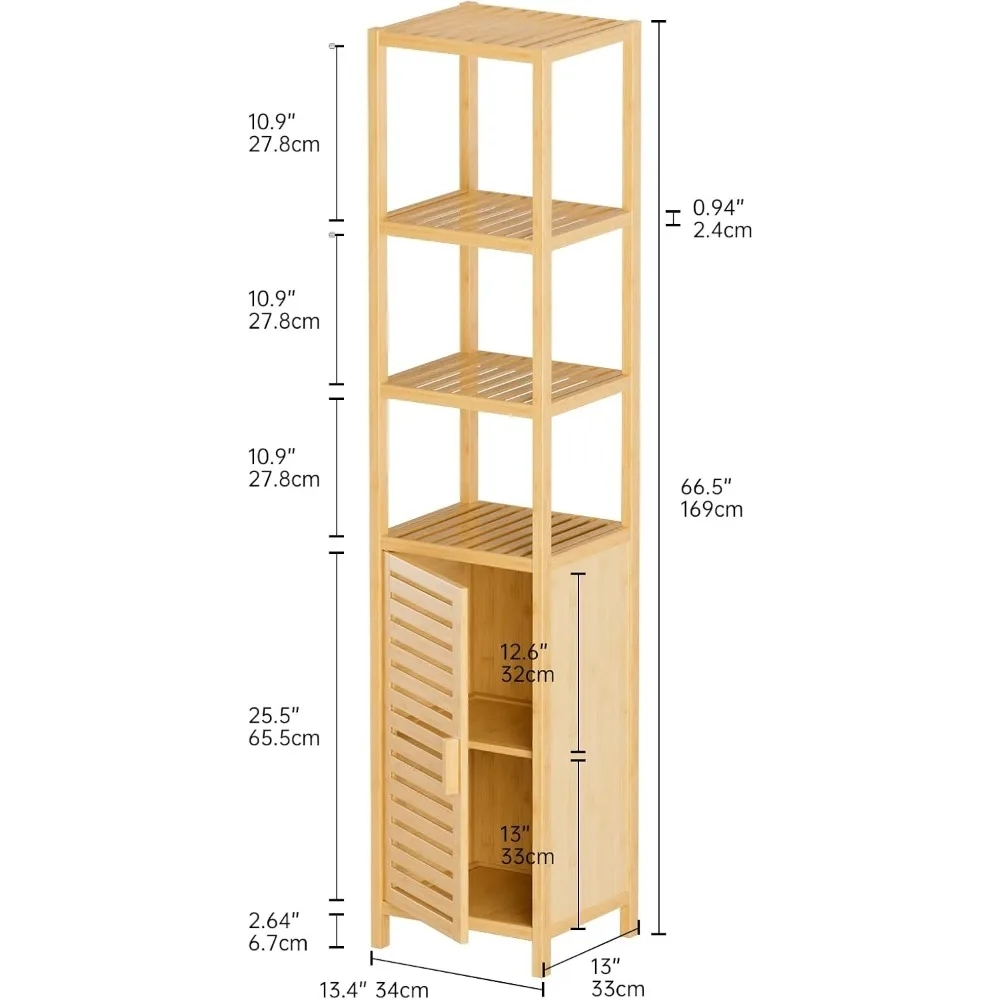 medidas Mueble Estanteria Bambu 169cm