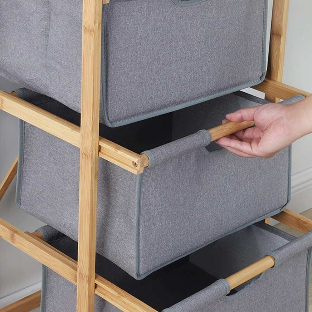 Cajones de cerca organizador mueble bambu