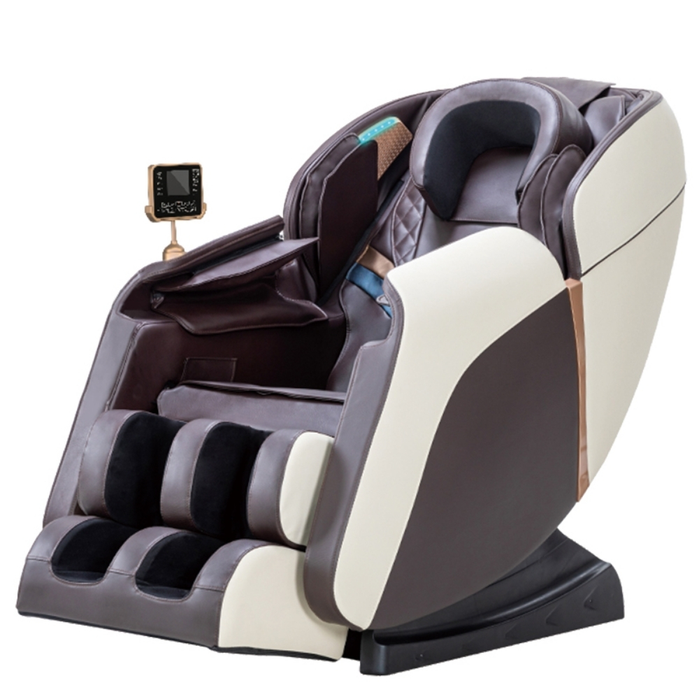 Sillon de Masaje Eléctrico de Lujo con Función Zero Gravity, Bluetooth y Masaje de Cuerpo Completo Con 12 Funciones, Calor Airbags En Cuero Sintetico de Alta Calidad