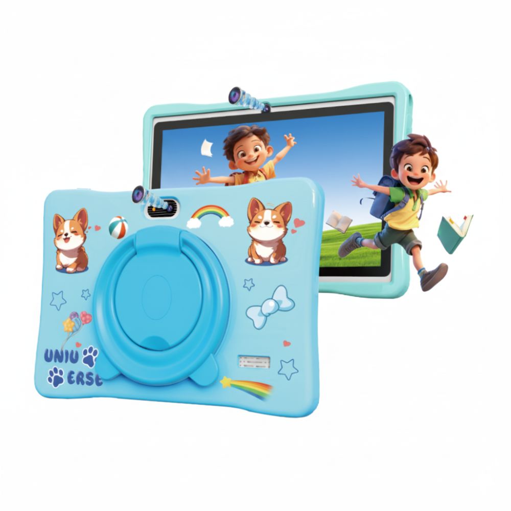 Tablet para niños Android 14 con 4+128 GB de memoria pantalla 7 pulgadas HD funda protectora y accesorios incluidos COLOR AZUL