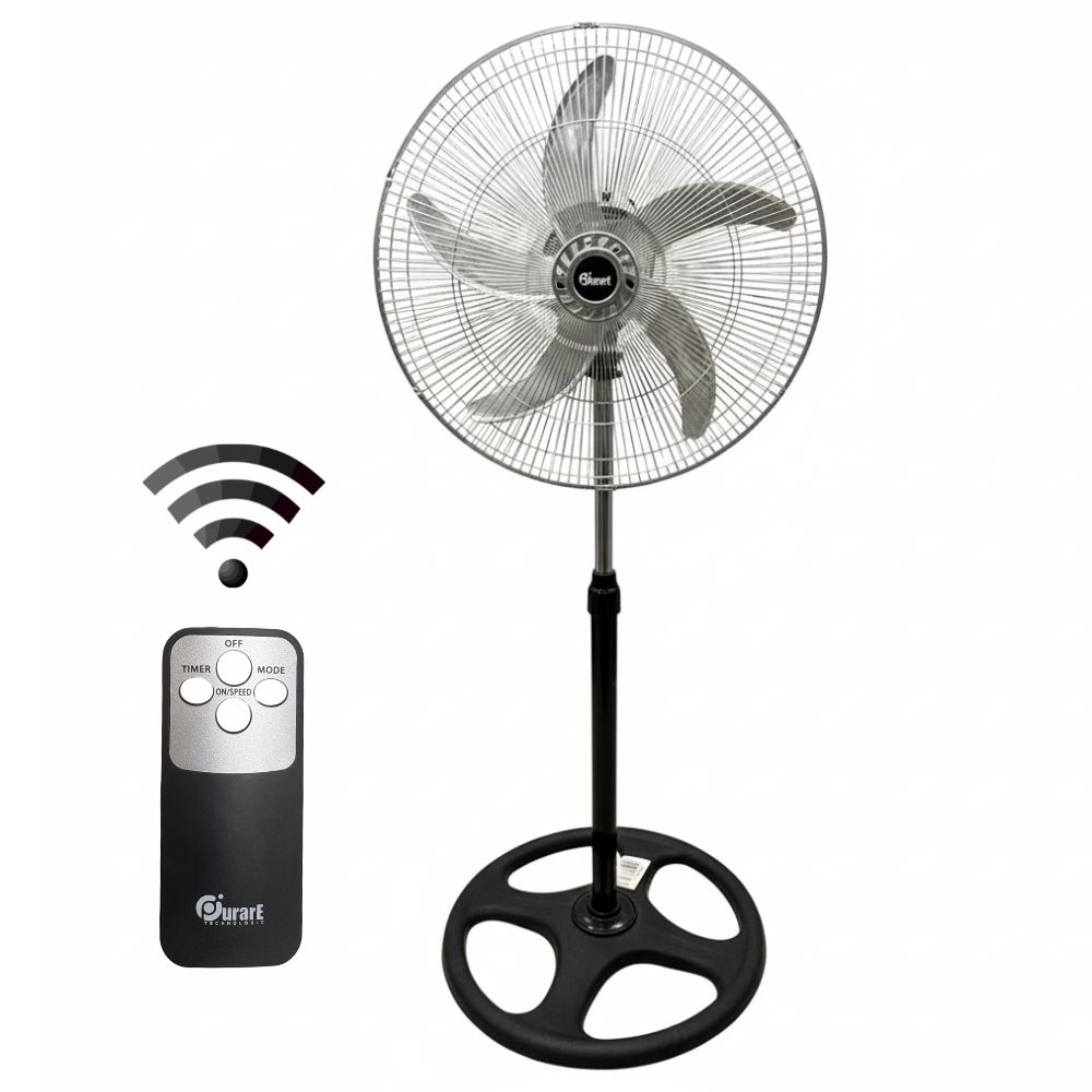 Ventilador De Pie Con Control Remoto Y Timer De 5 Aspas
